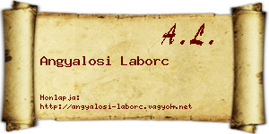 Angyalosi Laborc névjegykártya